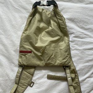 Prada Linnea Rossa beige nylon tactical backpack with buckle closure